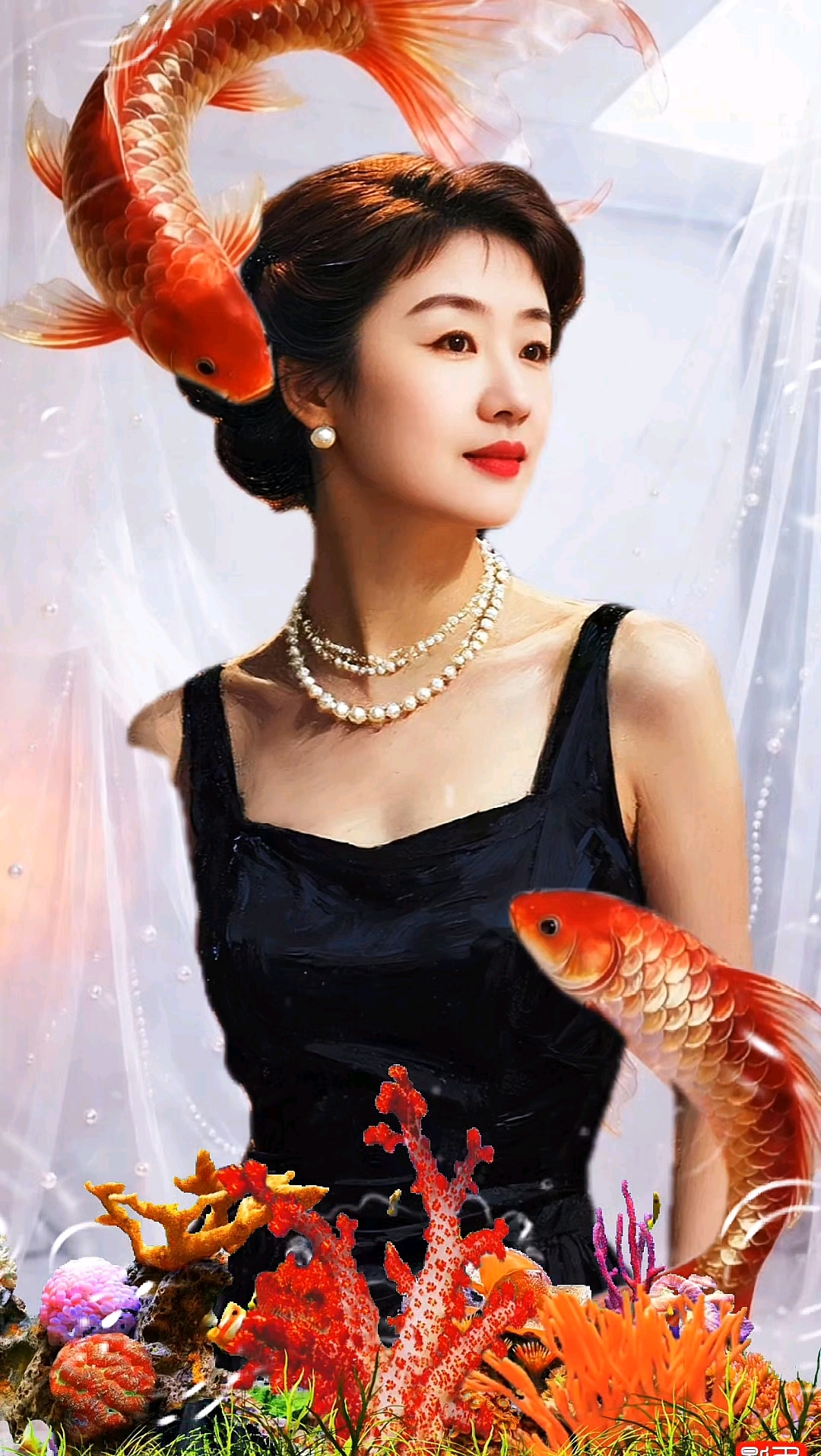 金鱼爱上她？美人鱼的优雅秘密曝光！