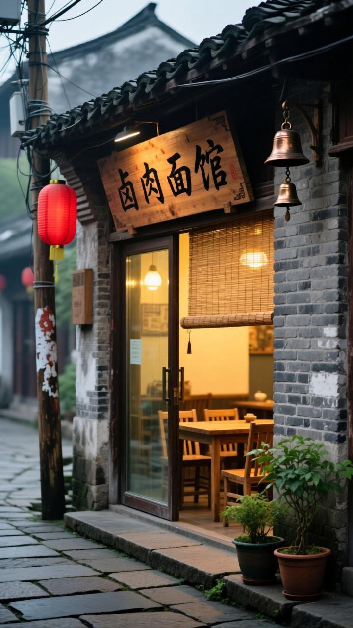朱阳关卤肉面馆：一碗面香飘街巷，肉夹馍引客来