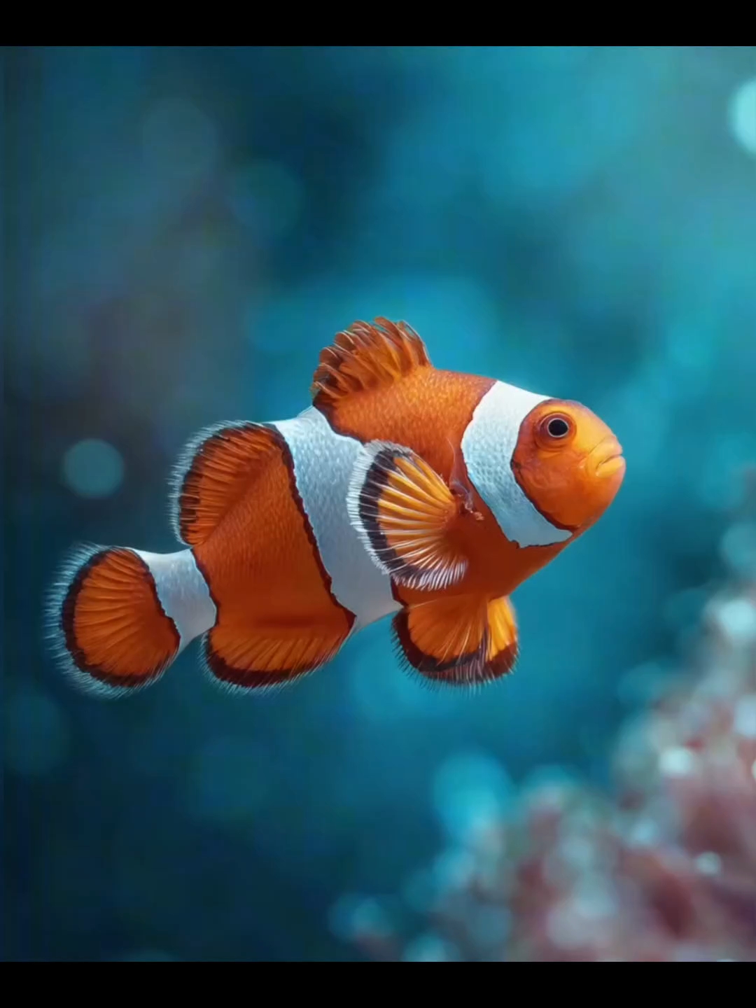 橘白小丑鱼,在碧蓝海底摇出温柔韵律!