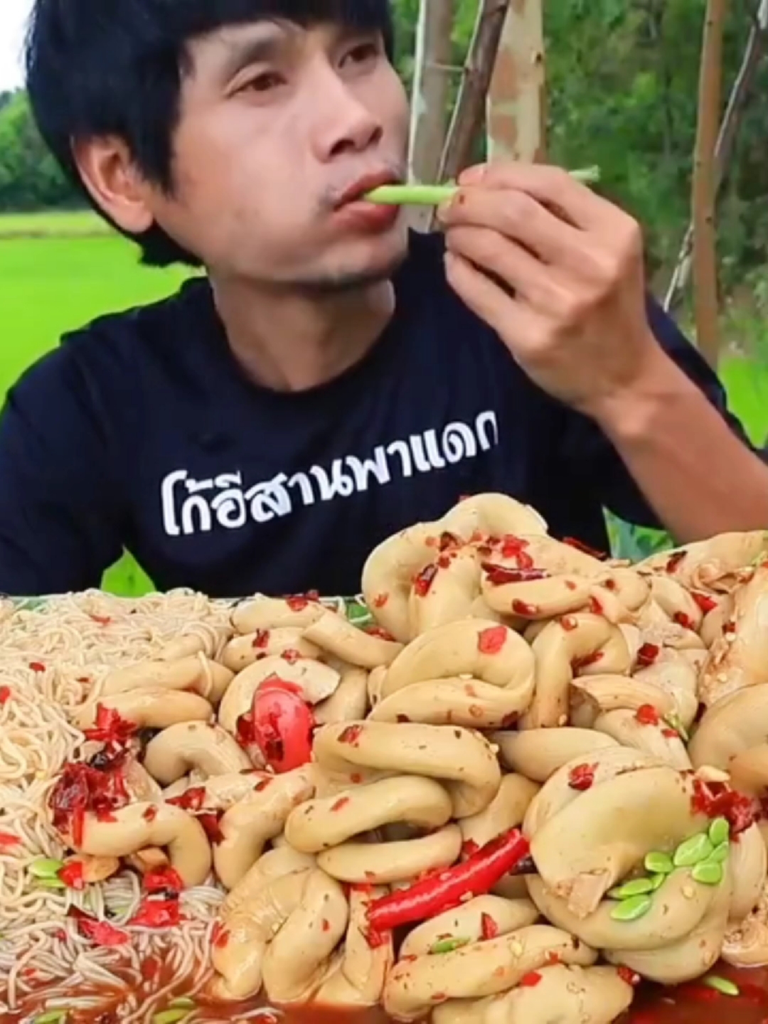 食欲哥 酸辣花肠 酸辣米线 搭配蔬菜