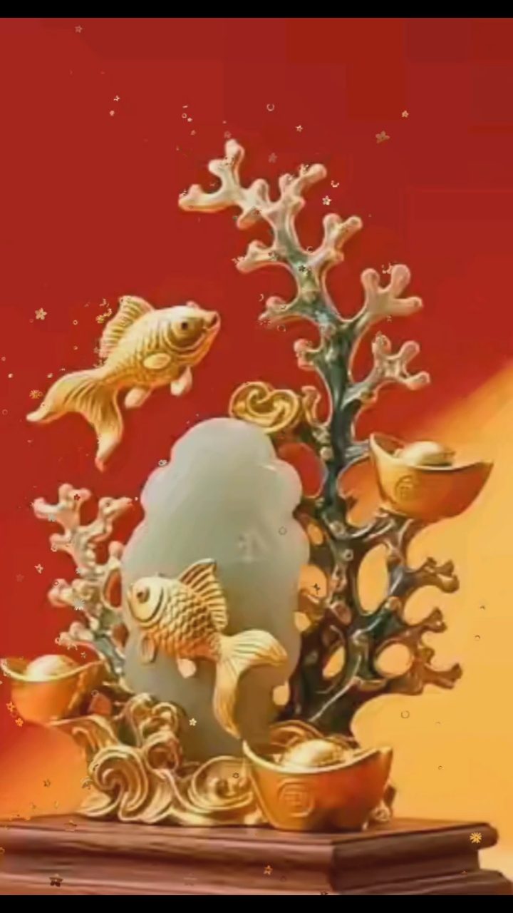 金鱼祈福,富贵吉祥,玉玉生辉,瑞气缠身,好运当头