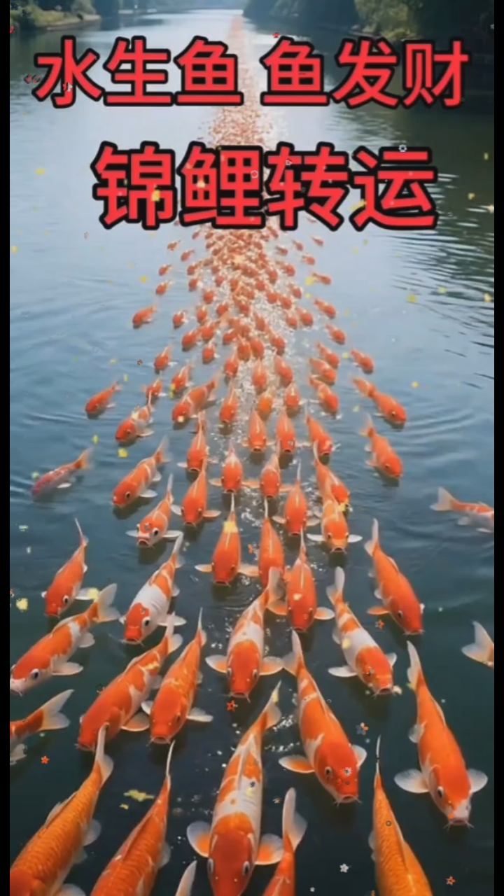 水生鱼,鱼发财,如鱼得水,顺风顺水,好运连连,蒸蒸日上
