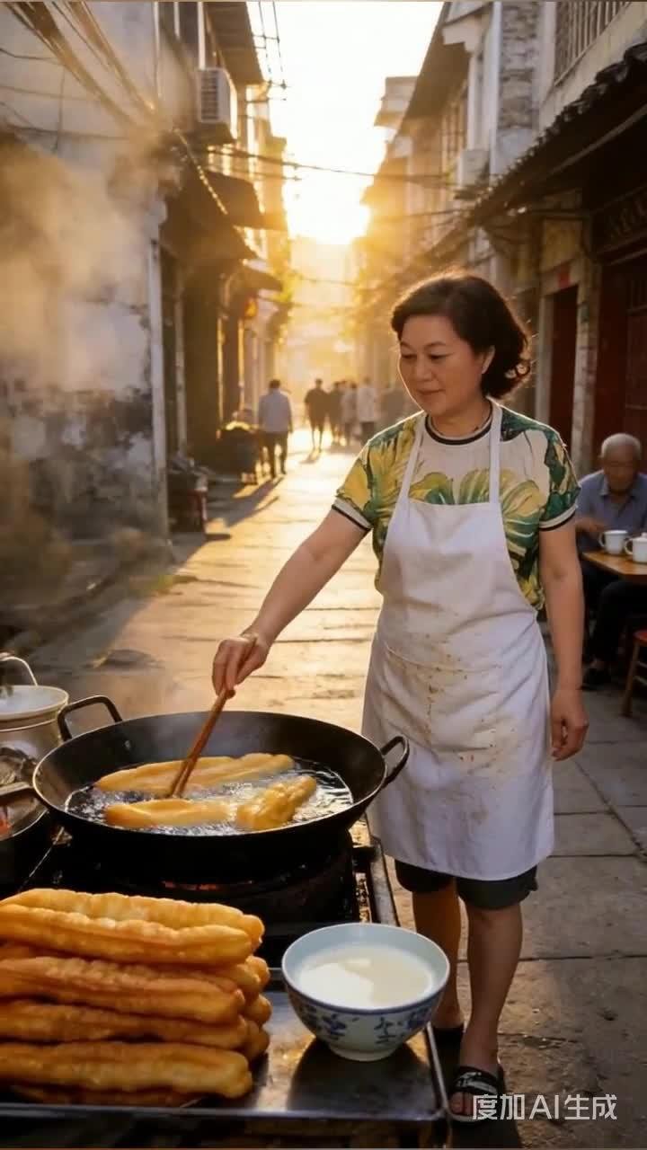 老底子额生活，弄堂口大饼油条店，难忘香脆的油条#人间烟火味#