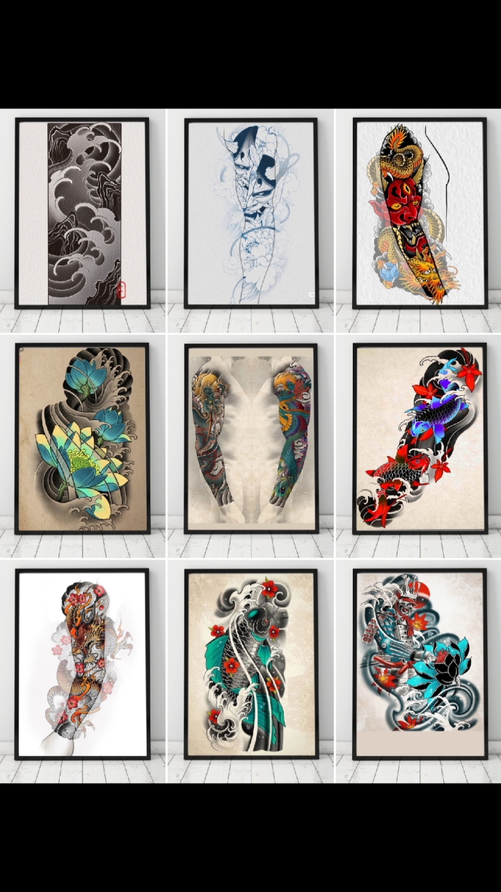 老传统纹身手稿分享