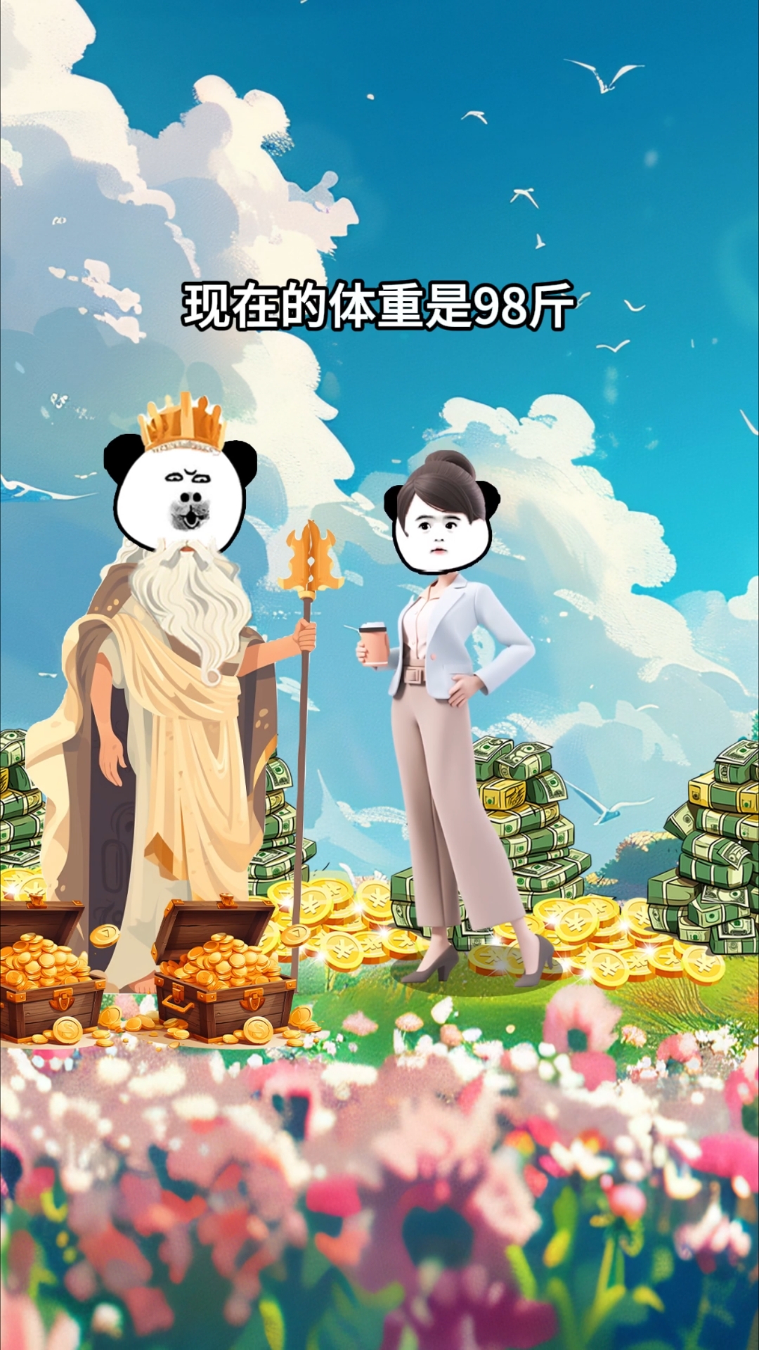 假如给你一个亿,但是把你体重倒过来