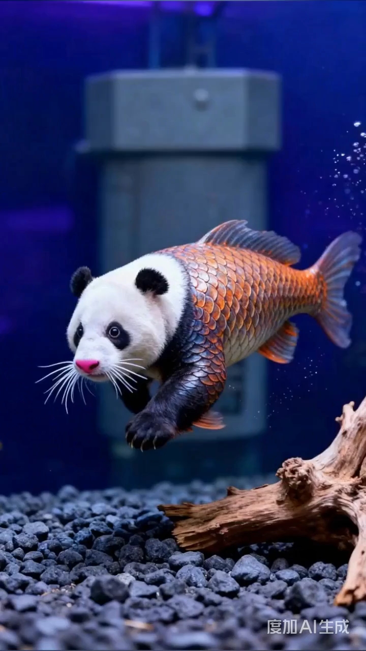 熊猫小鱼可不可爱你说了算!