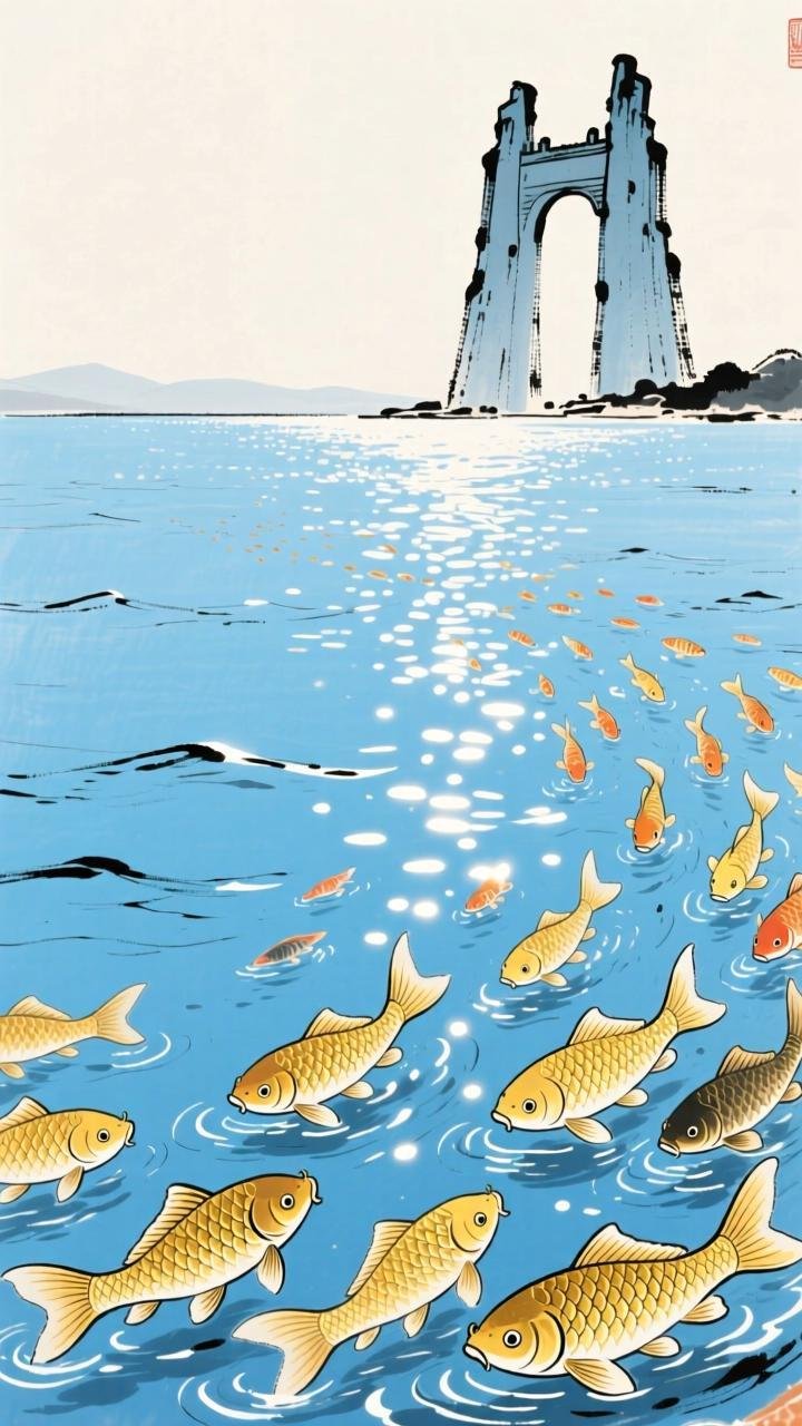 小鲤鱼逆流跃龙门，满身伤痕终化金龙#白度短剧#鲤鱼跳龙门