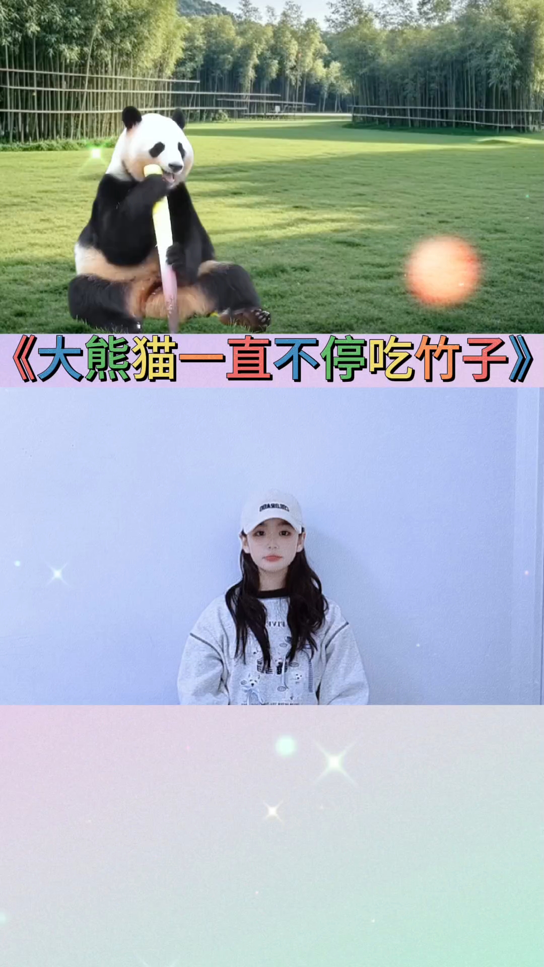 大熊猫一直不停吃竹子