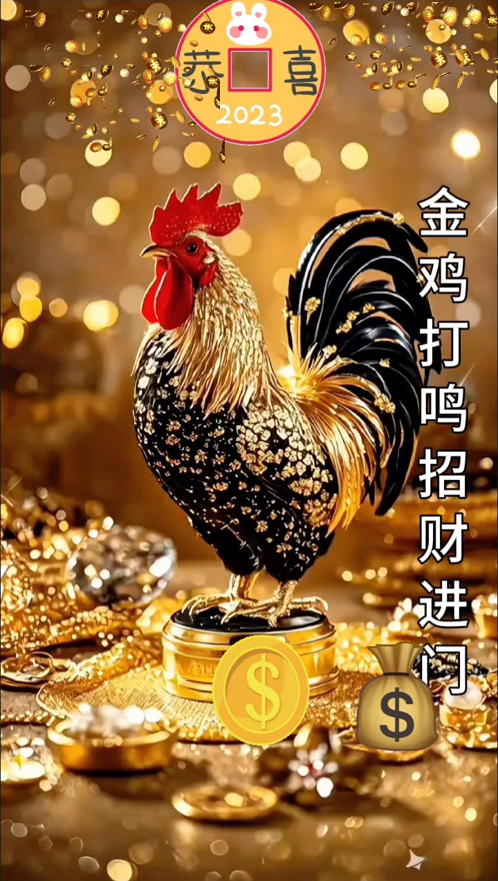 金鸡打鸣接财纳福
