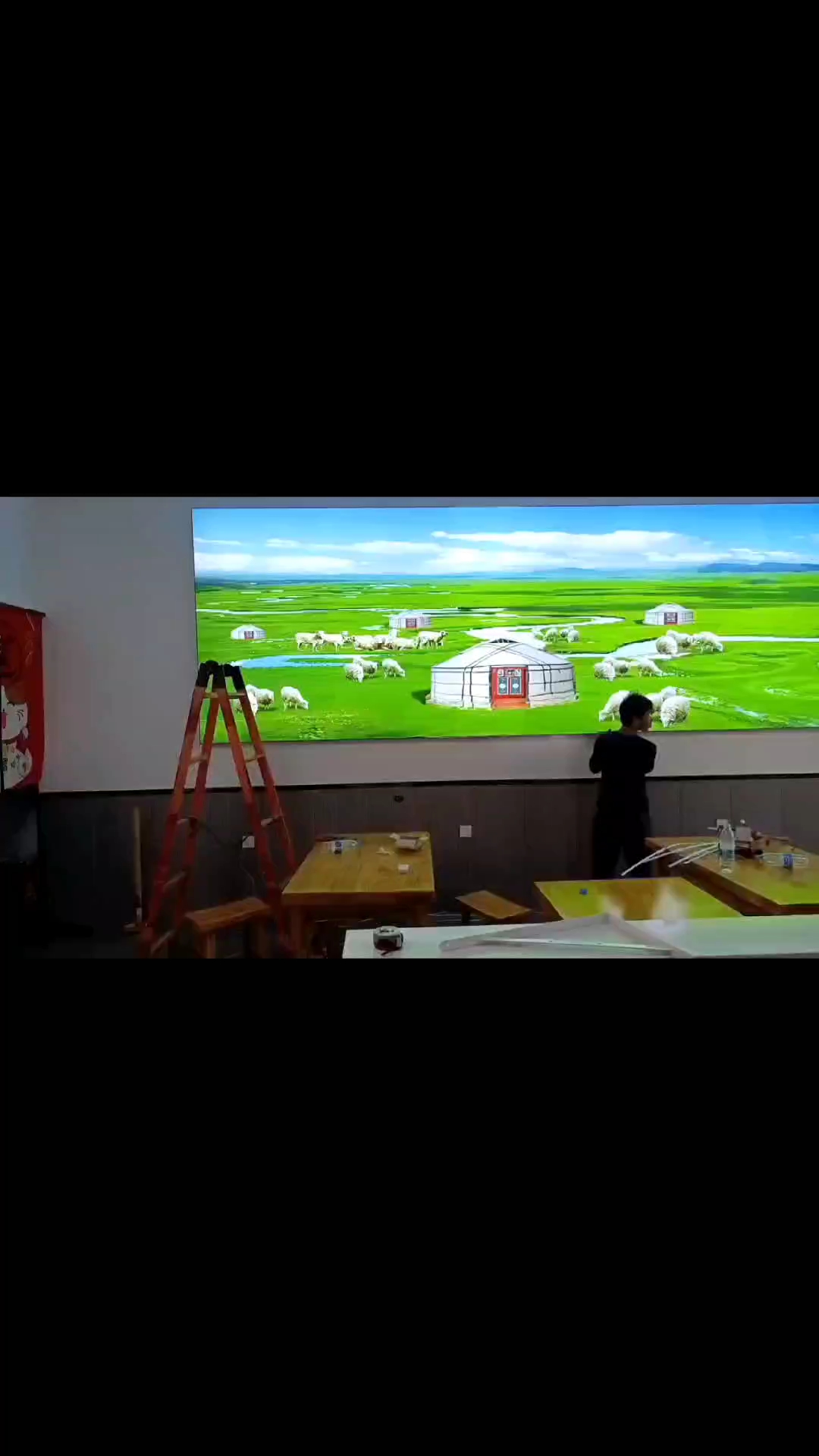 今天给羊汤老板做的门头牌匾和室内灯箱,看一下效果吧!