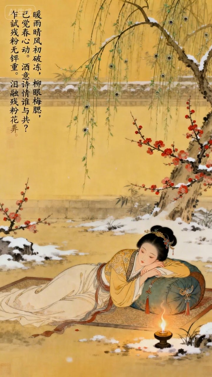 古诗词配画,宋,李清照《蝶恋花》