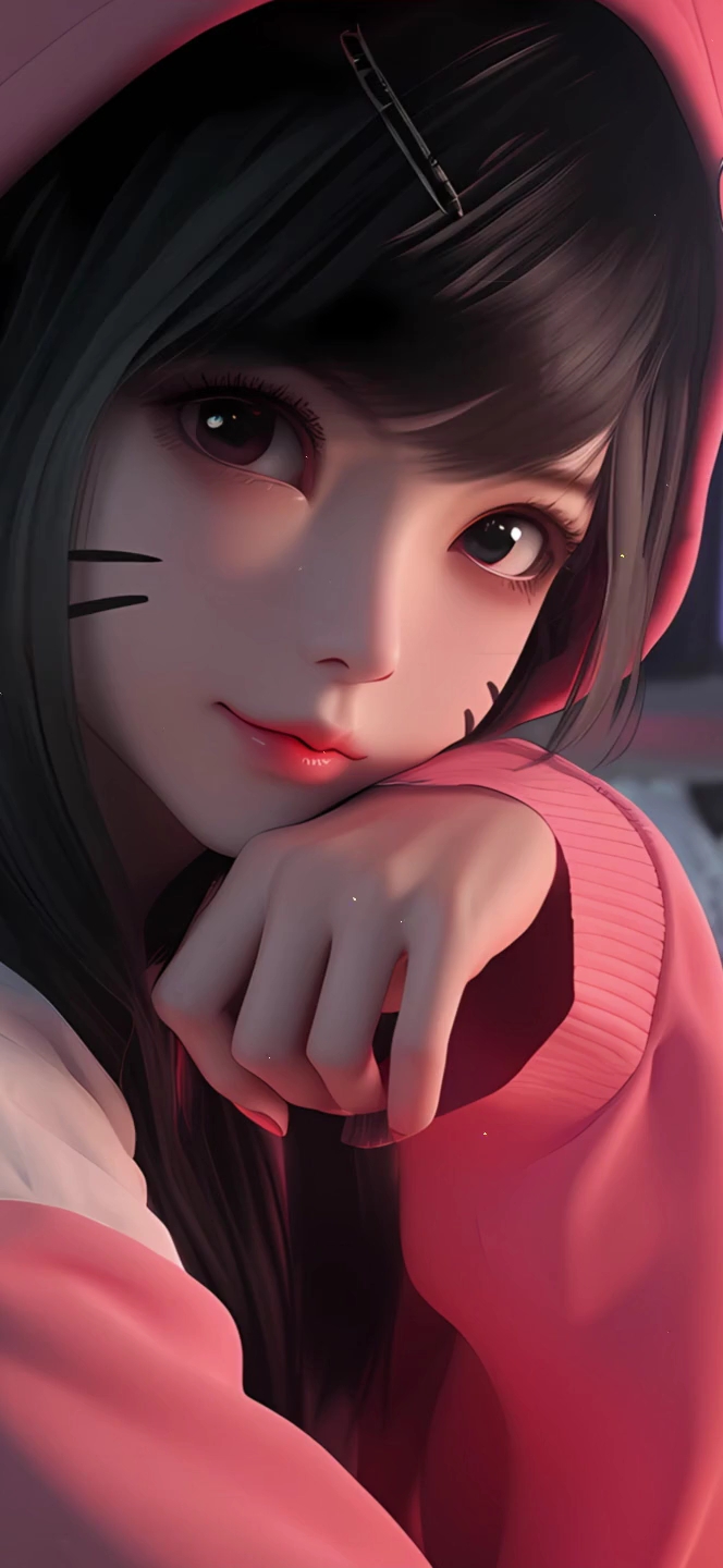 清纯电竞少女(动态美女壁纸)
