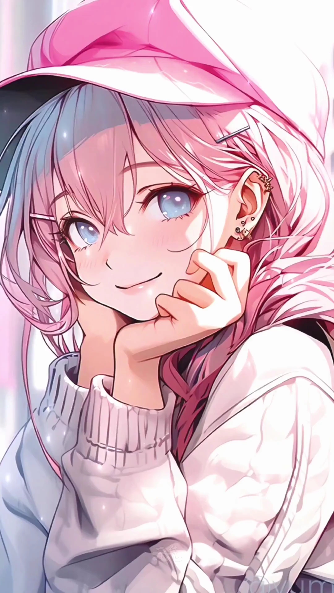 粉色系少女(动态美女壁纸)
