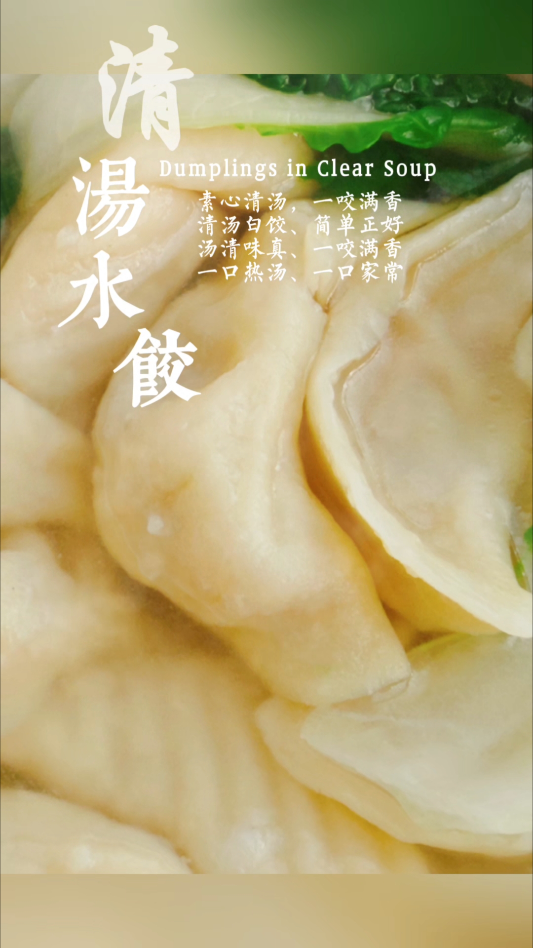 Dumplings in Clear Soup清汤水饺
