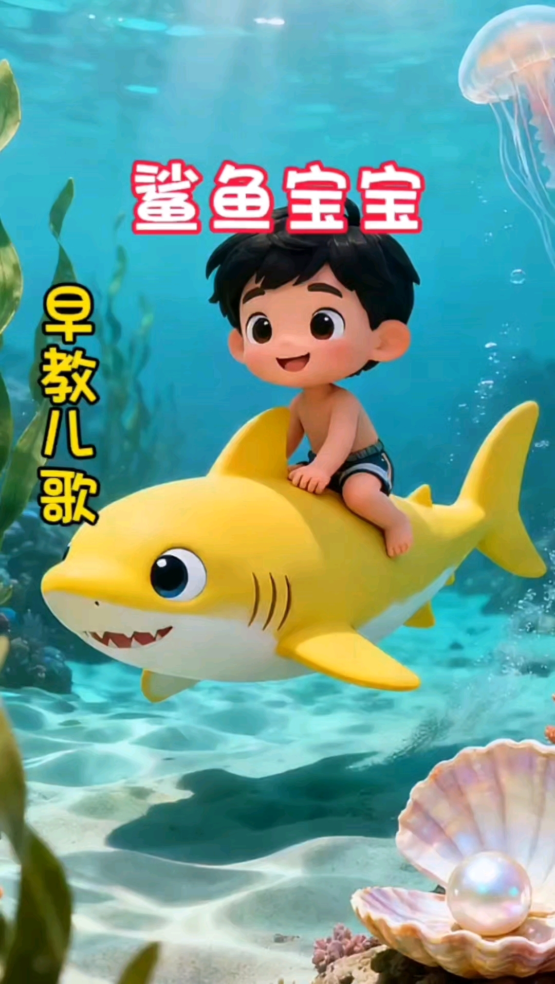 早教儿歌《鲨鱼宝宝》跟可爱的小鲨鱼一起探索海底世界吧！
