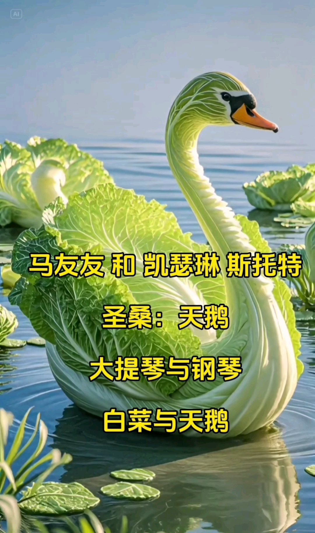 圣桑:天鹅,马友友和凯瑟琳斯托特,大提琴与钢琴,白菜与天鹅