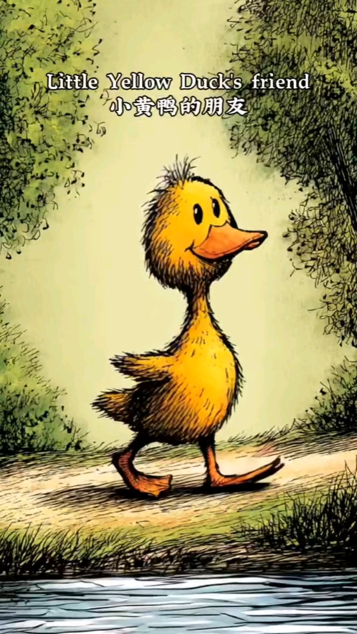 小朋友的英语小短文来了《小黄鸭的朋友》