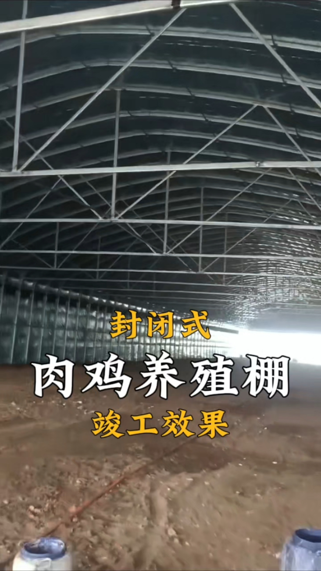 全封闭肉鸡养殖大棚竣工效果