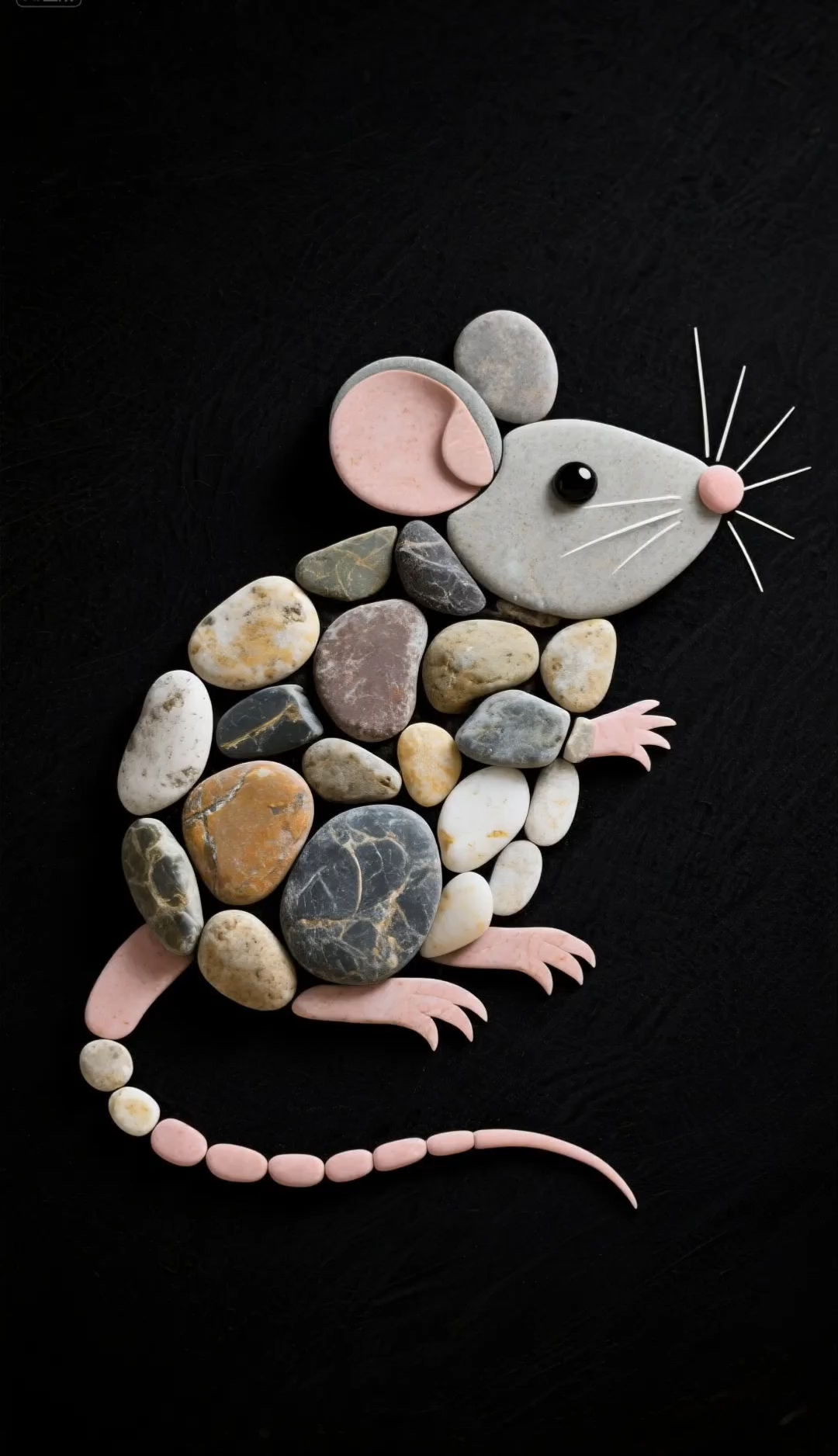 动手试试，用鹅卵石拼出你想要的图案