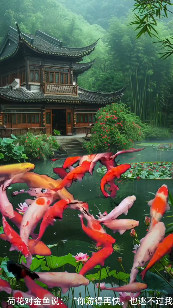 荷花逗金鱼:水上教练来袭