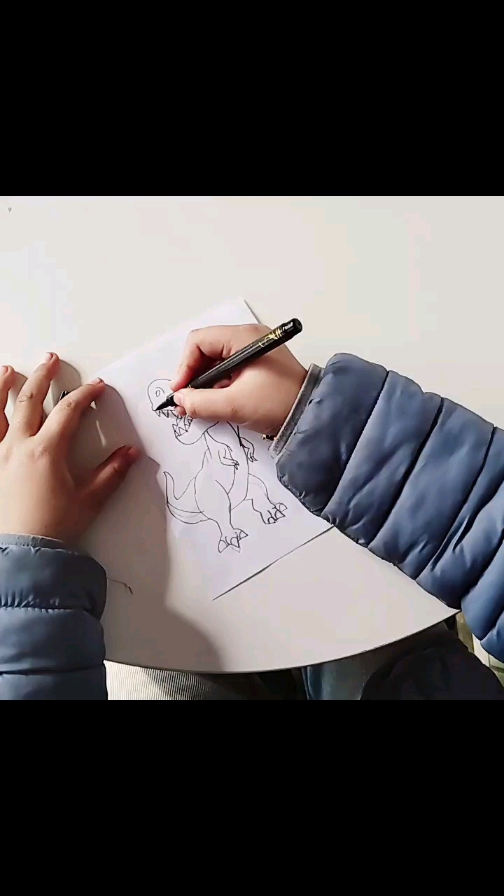 霸王龙简笔画,未完待续