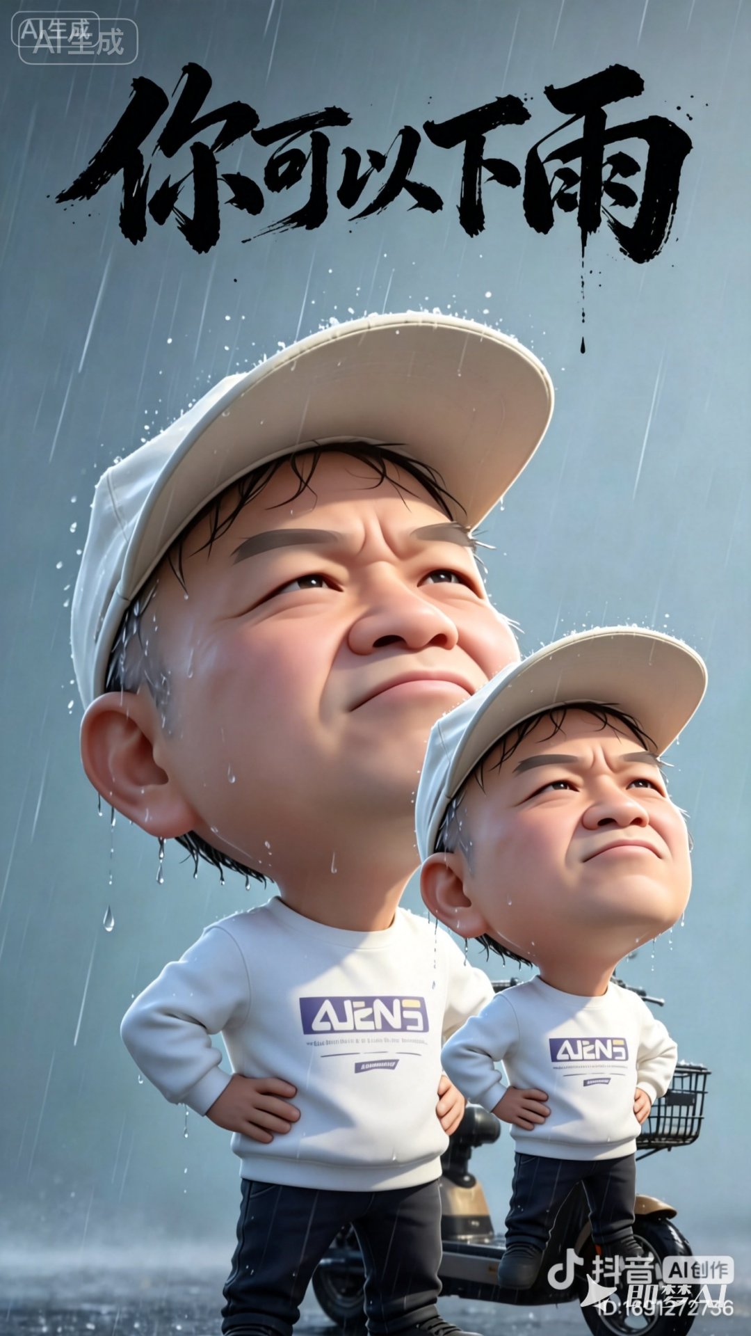 #卡通头像##父子情深# #治愈瞬间# 想到这下雨就烦#毛孩子看球赛#
