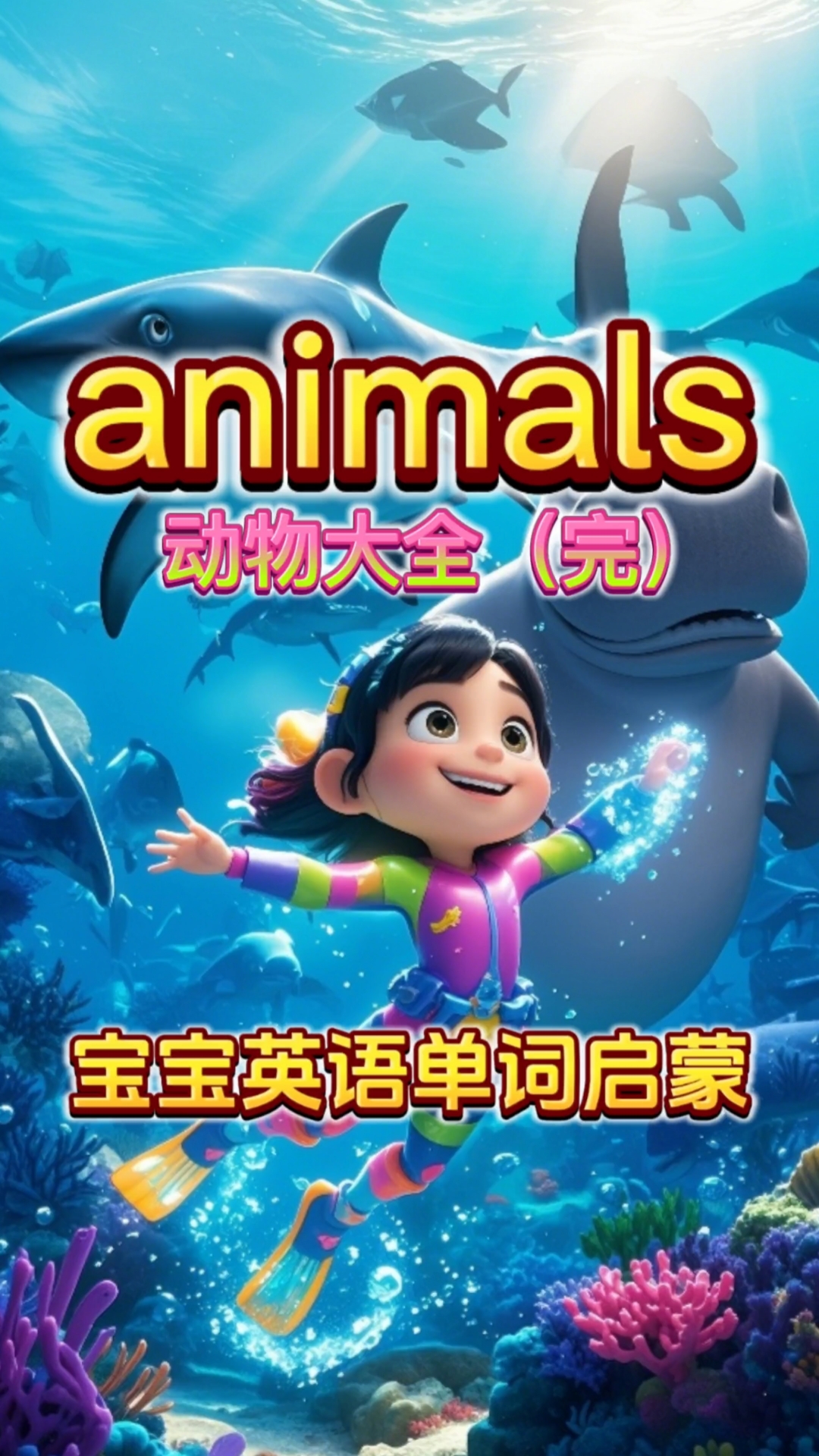 磨耳朵英语儿歌,每天一集,词汇量暴涨,这里还有动物真实的叫声