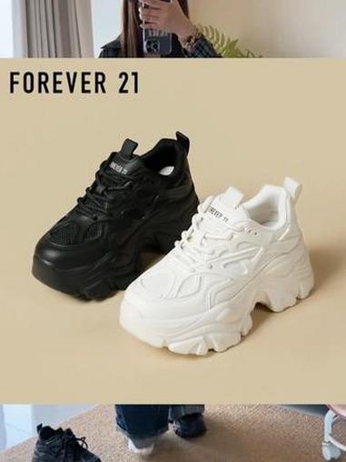 「露思同款」F21增高鞋女款2026新款爆款黑色轻便厚底8cm运动松糕鞋 #显高显瘦显腿长