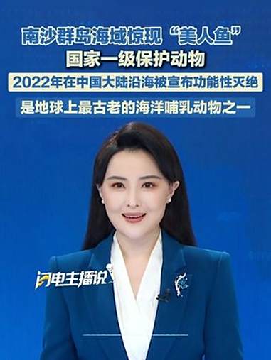 南沙群岛海域惊现“美人鱼”！今年7月以来，我国南沙群岛永暑礁近岸海域持续监测到国家一级保护