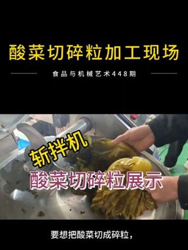 酸菜切碎粒加工设备 斩切机 斩拌机 熟肉切粒机 切丁机
