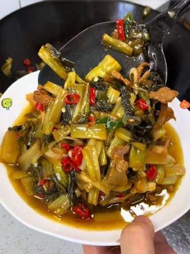 安徽的腌白菜下饭真的绝了，吃这个菜必须用大碗来干饭 腌白菜 下饭菜 美食 美食分享 地道农