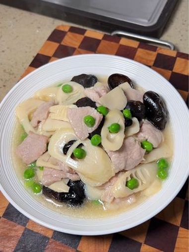 糟溜鲜笋炒肉片 真材实料好味道 家常菜 地方特色美食
