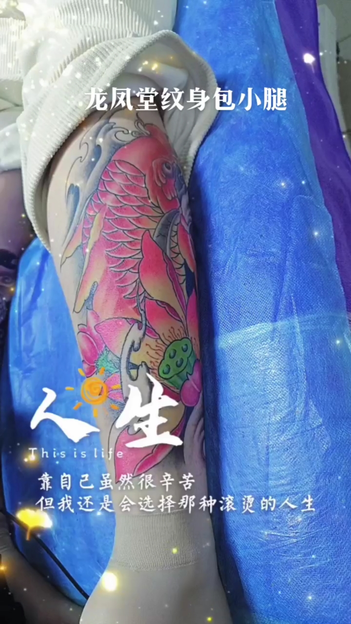 龙凤堂纹身鱼纹好了又纹了个凤