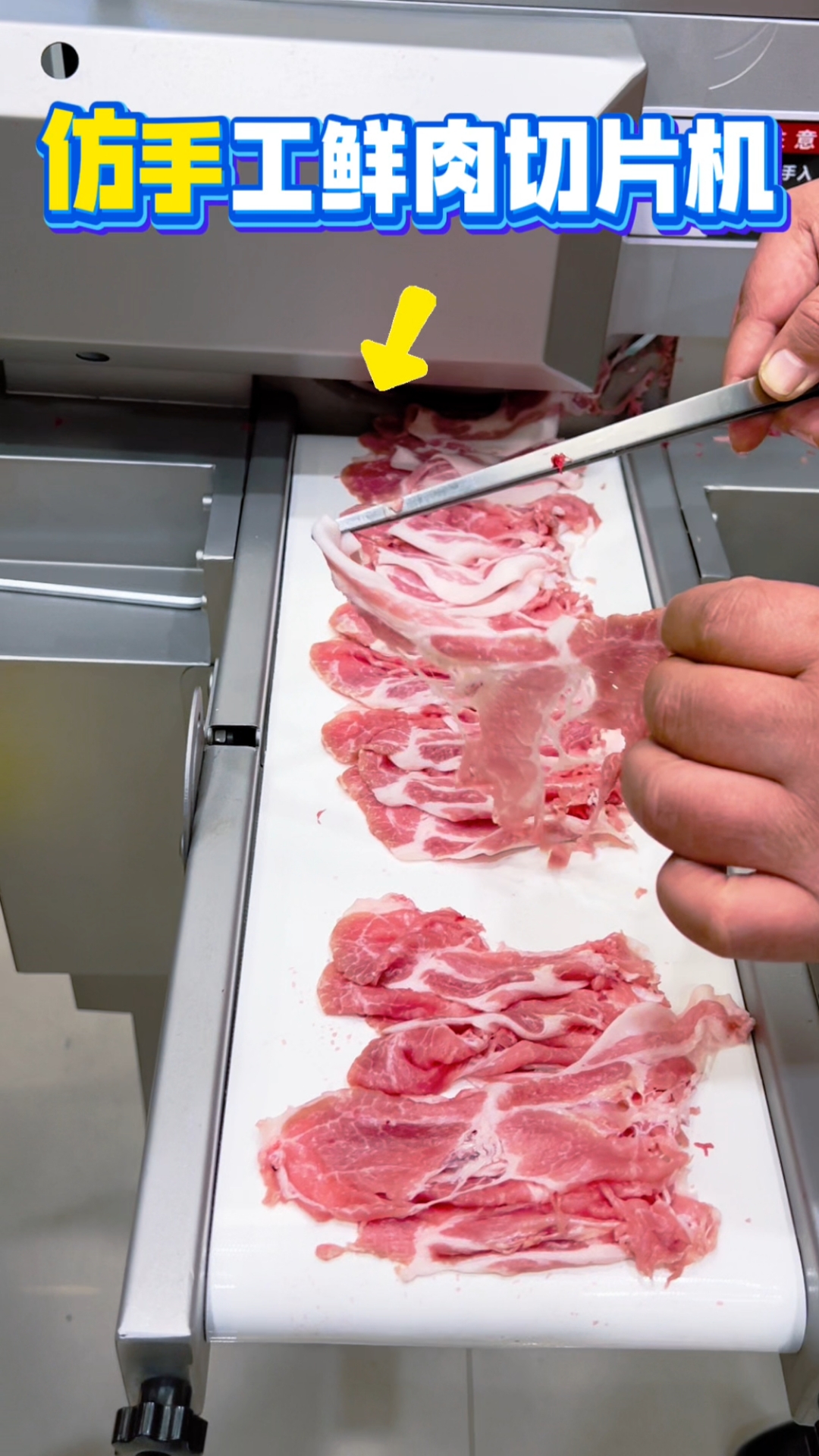 全自动鲜肉切片机#鲜肉切片机#鲜牛羊肉切片机#火锅店切肉机#