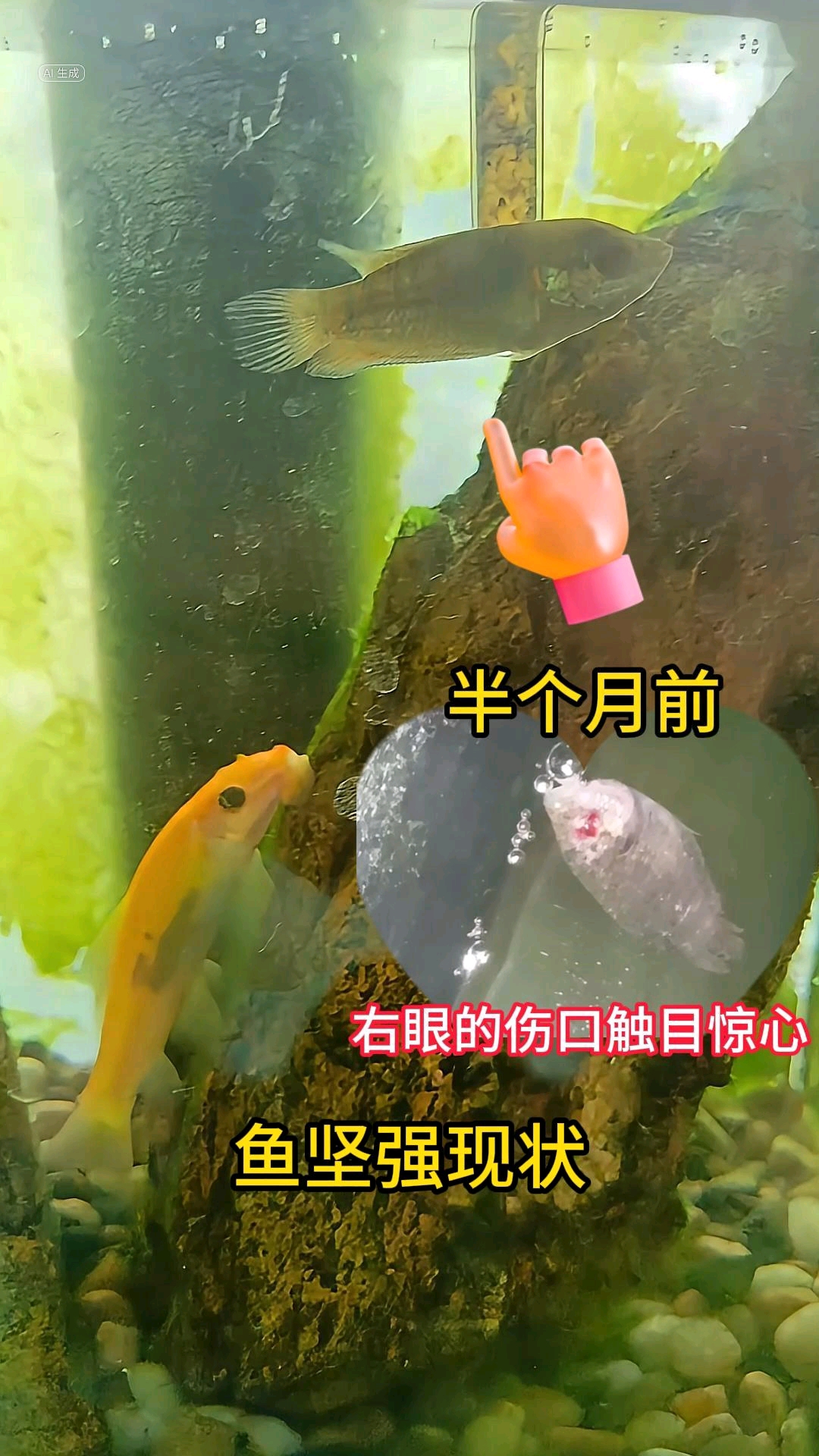 鱼坚强现状 #中国斗鱼 #坚强的鱼 #顽强的生命