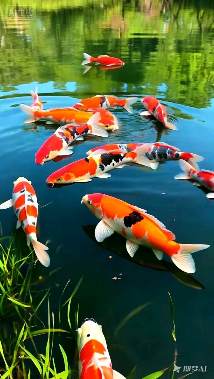 壁纸#好运锦鲤出没# #锦鲤成精了#