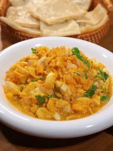 蒜泥鸡蛋配死面饼得,你能吃几个?美食教程 鸡蛋拌蒜做法 河南特色美食