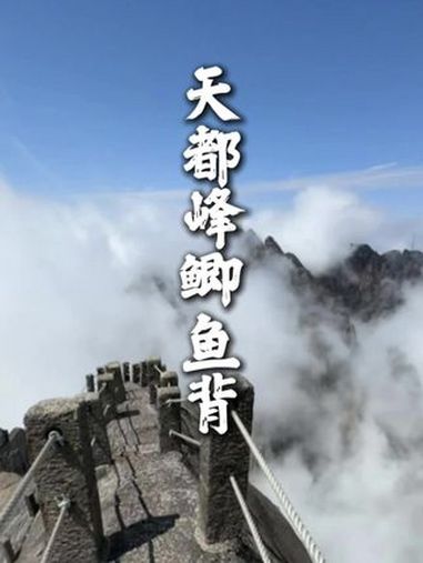 大雨过后天都峰的鲫鱼背,宛如仙境,就是一幅山水画 黄山 黄山经纬