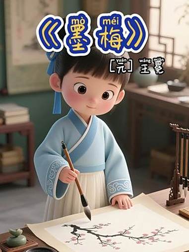 《墨梅》元 王冕 古人说的“清气满乾坤”原来是这样 今天和宝贝们一起学习王冕的古诗——《墨