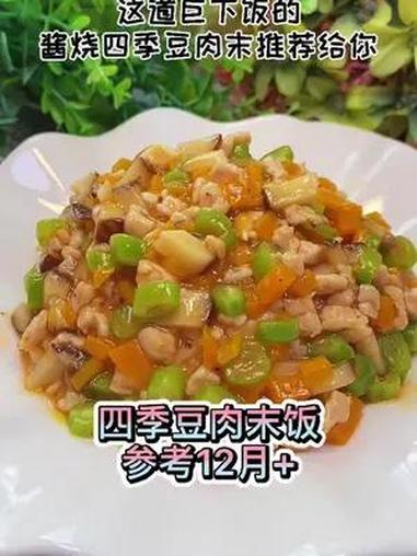 家里孩子不爱吃饭的,可以试试这道酱烧四季豆肉末饭,我家孩子轻松就能光盘!家常菜 儿童美食 