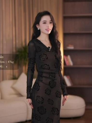 鱼尾裙 连衣裙 修身显瘦 收腰连衣裙