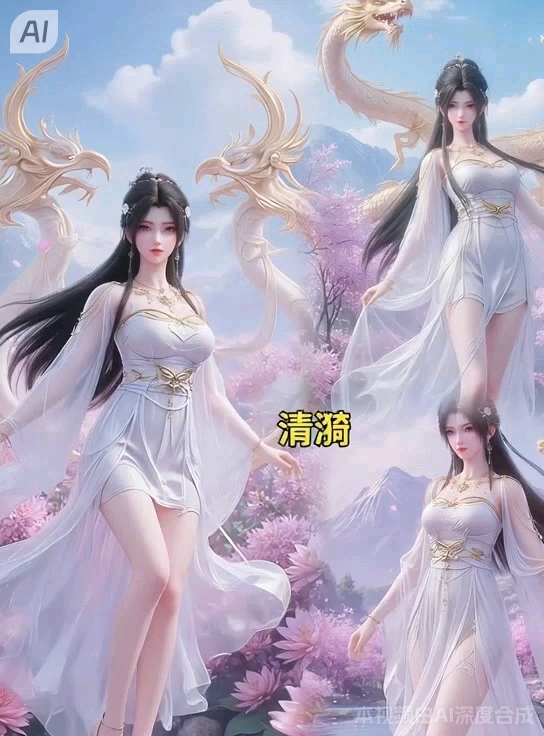 AI生成绝美古风美女清漪,你爱了吗 #AI动画 #女生头像