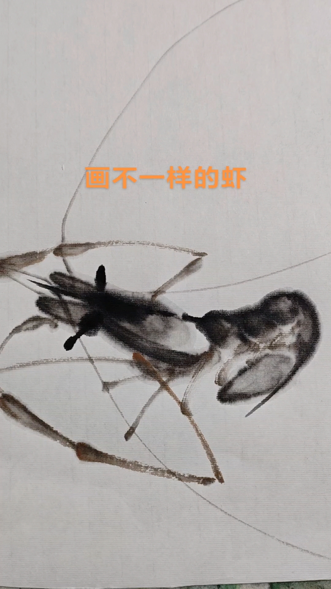 齐白石先生画虾支南祥画不一样的虾