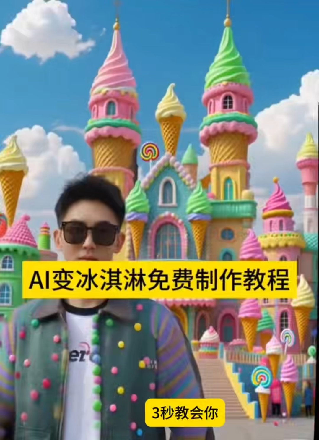 AI变冰淇淋免费制作入口来了 #百度AI视频模板
