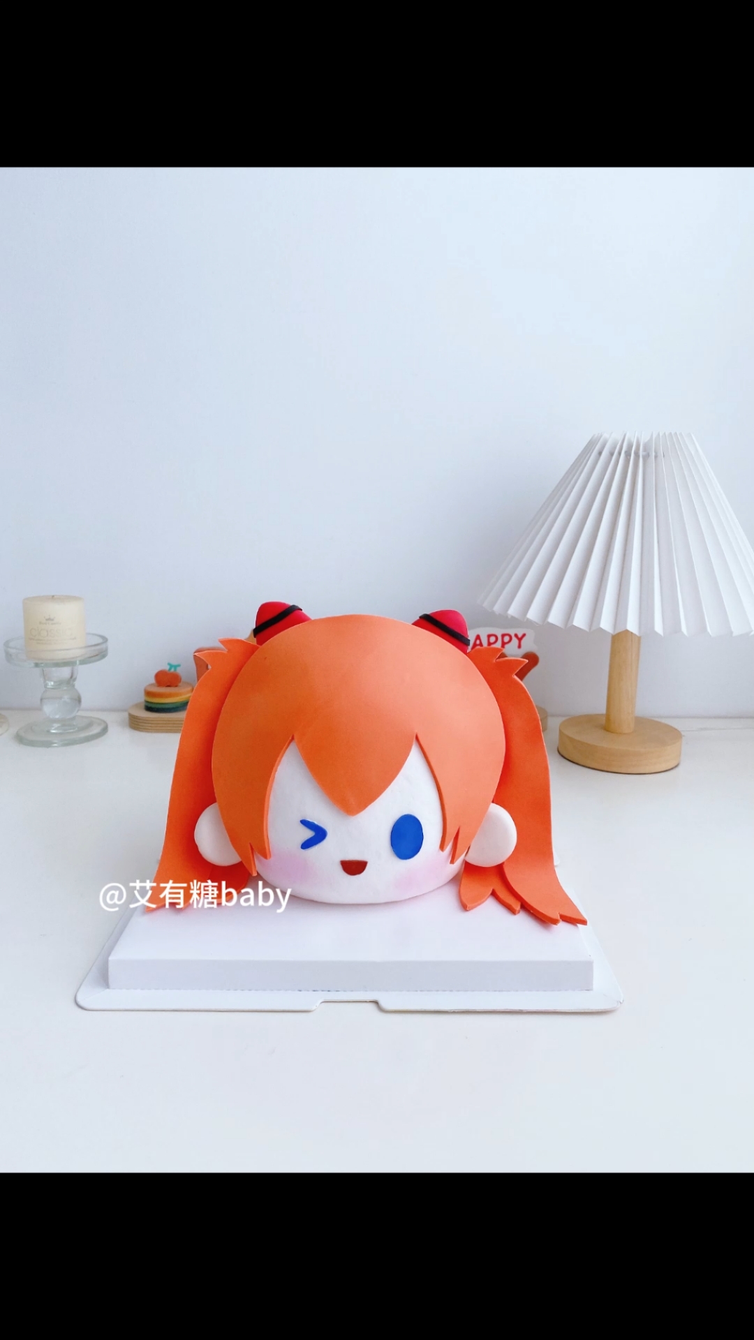 eva明日香大头蛋糕 新世纪福音战士eva北京大头生日蛋糕