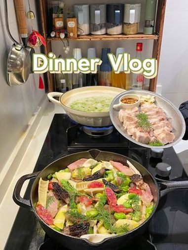 在家做饭|焖一锅「春天」再搭配一锅两吃～今天是轻卡日～省饭课代表 跟抖音学做菜 燕麦的神仙