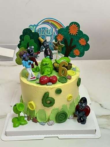 植物大战僵尸蛋糕 多亏有了高比克U8厨师机，完美解决打奶油不均匀的烦恼 高比克u8厨师机 