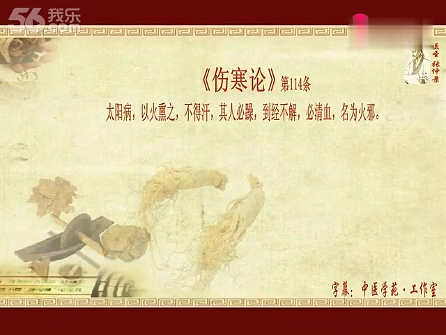 [图]国医大师胡希恕《伤寒论》讲座专题片第10讲 114条