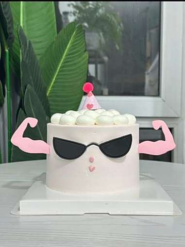 蛋糕 生日蛋糕 翻糖蛋糕视频同款左下角