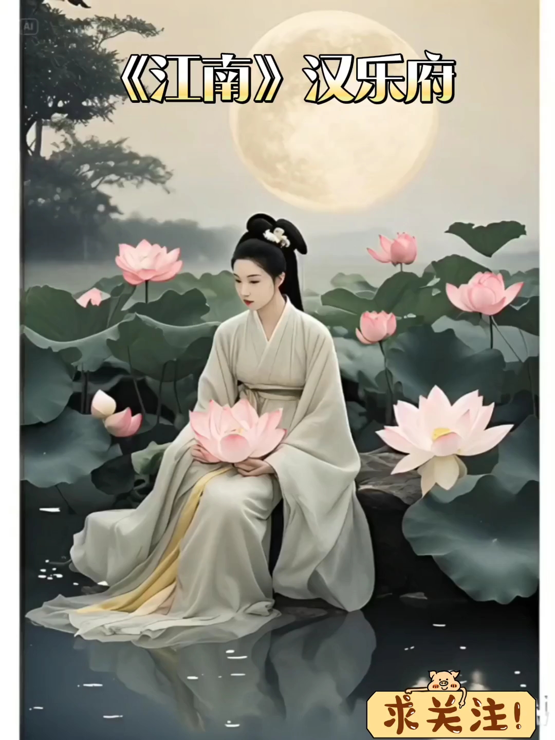 《江南》汉乐府  #古风美女#动态古风壁纸
